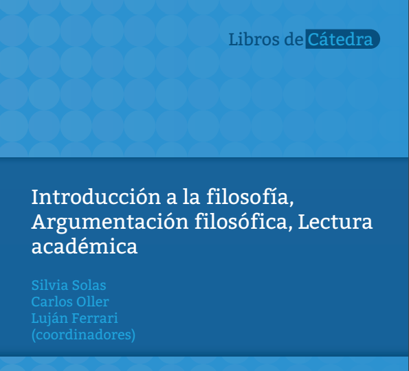 Introducción a la filosofía: Argumentación filosófica, lectura académica.