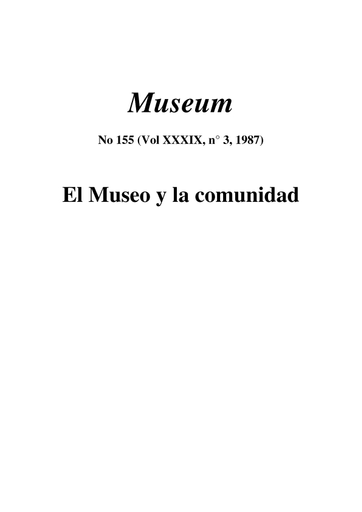 El Museo y la comunidad