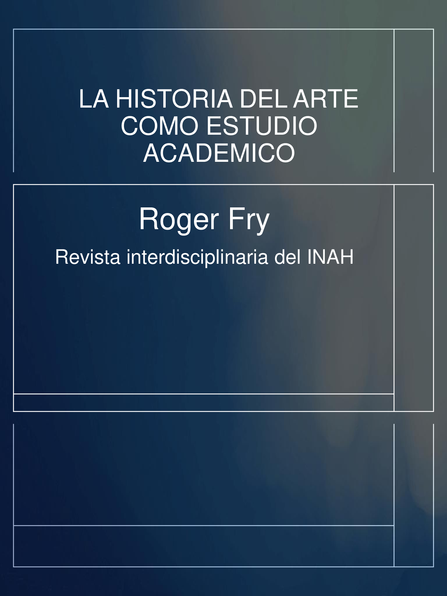 La historia del arte como estudio académico