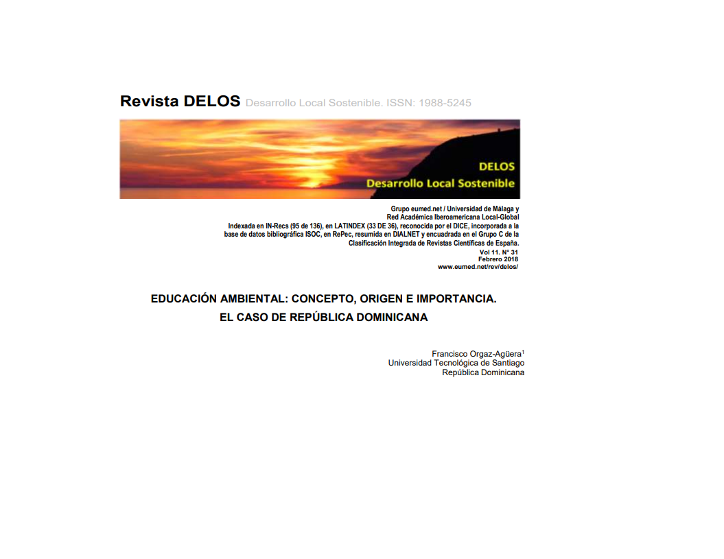 Educación ambiental: concepto, origen e importancia. El caso de República Dominicana